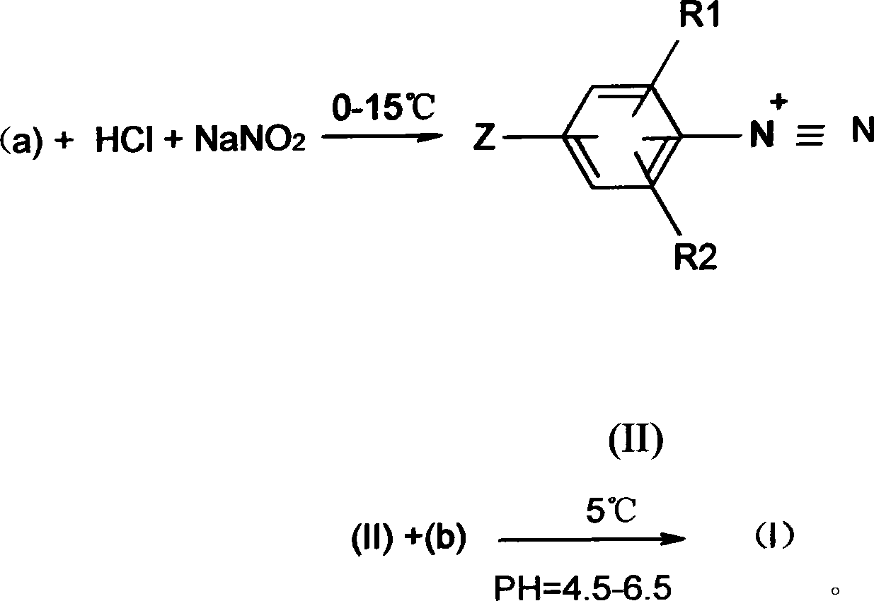 Reactive brown dye and preparation method thereof