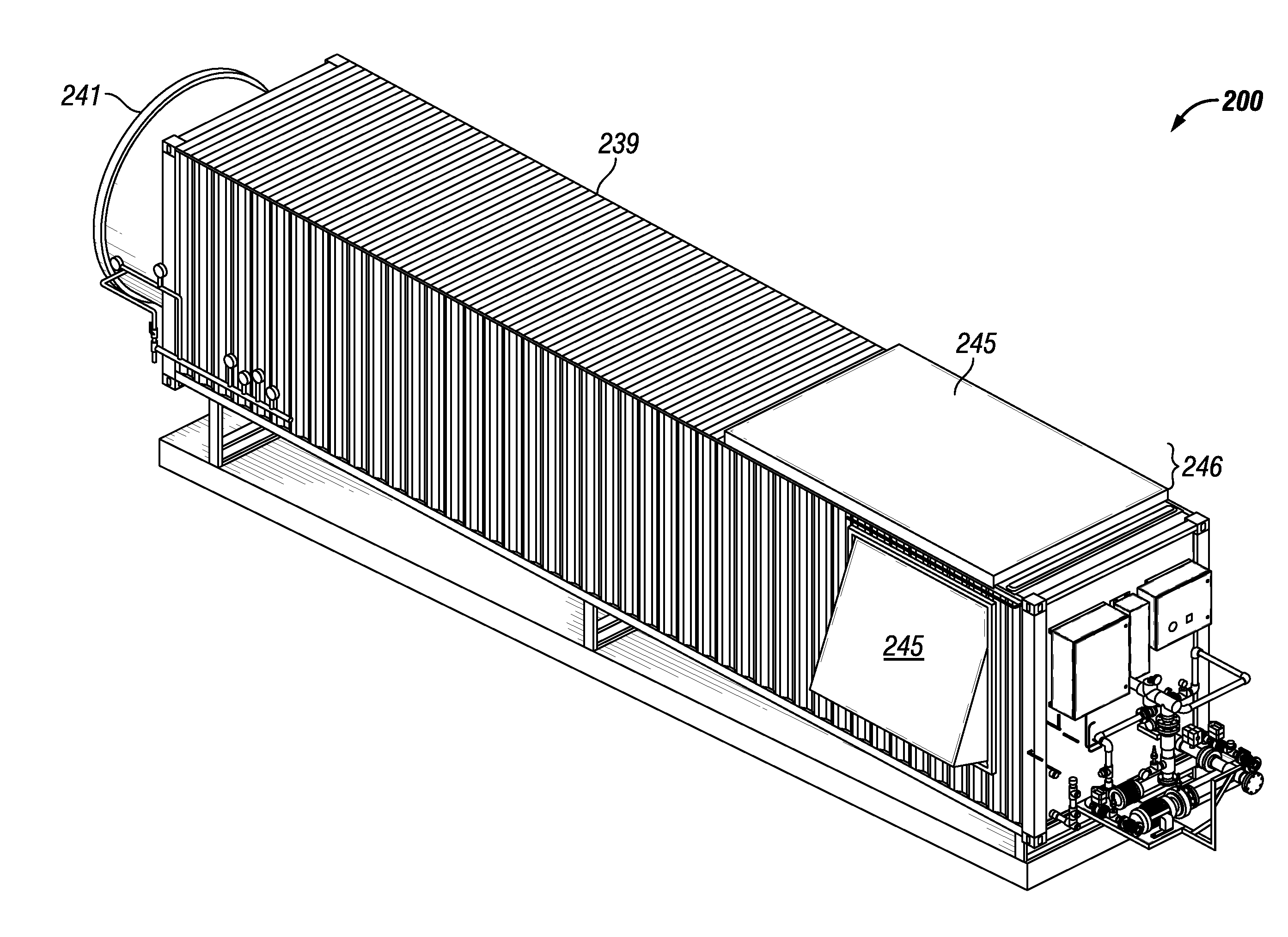 Containerized system and method for spray evaporation of water