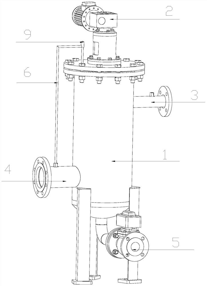 Filtering device for copper rod emulsion