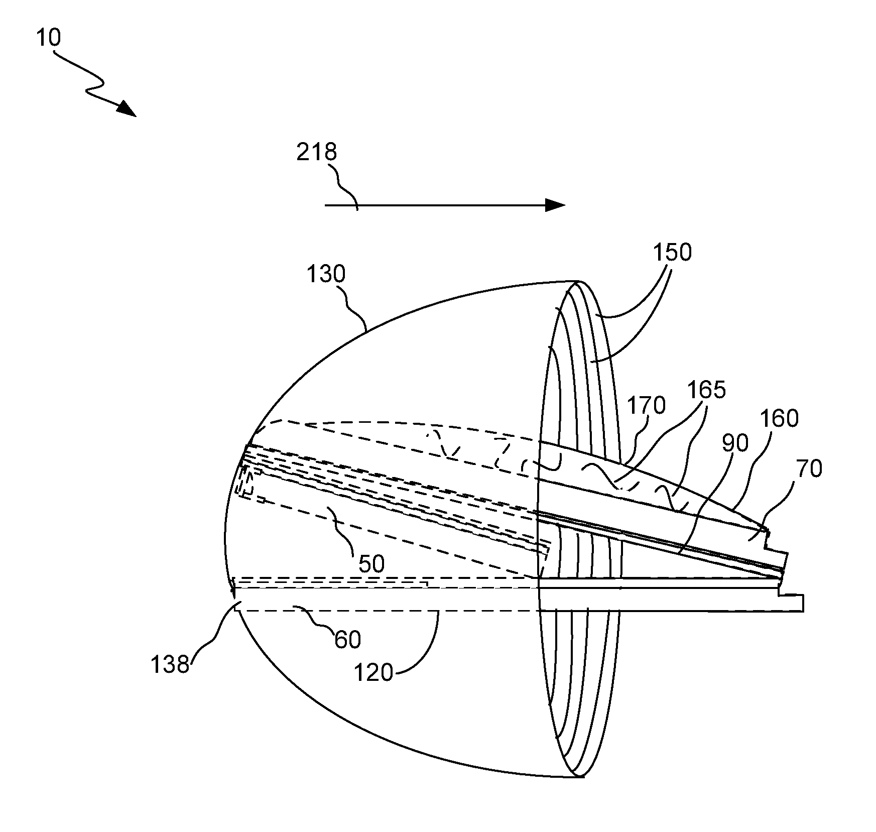 Portable female urine collector for urine collection and stowage and method of assembling same