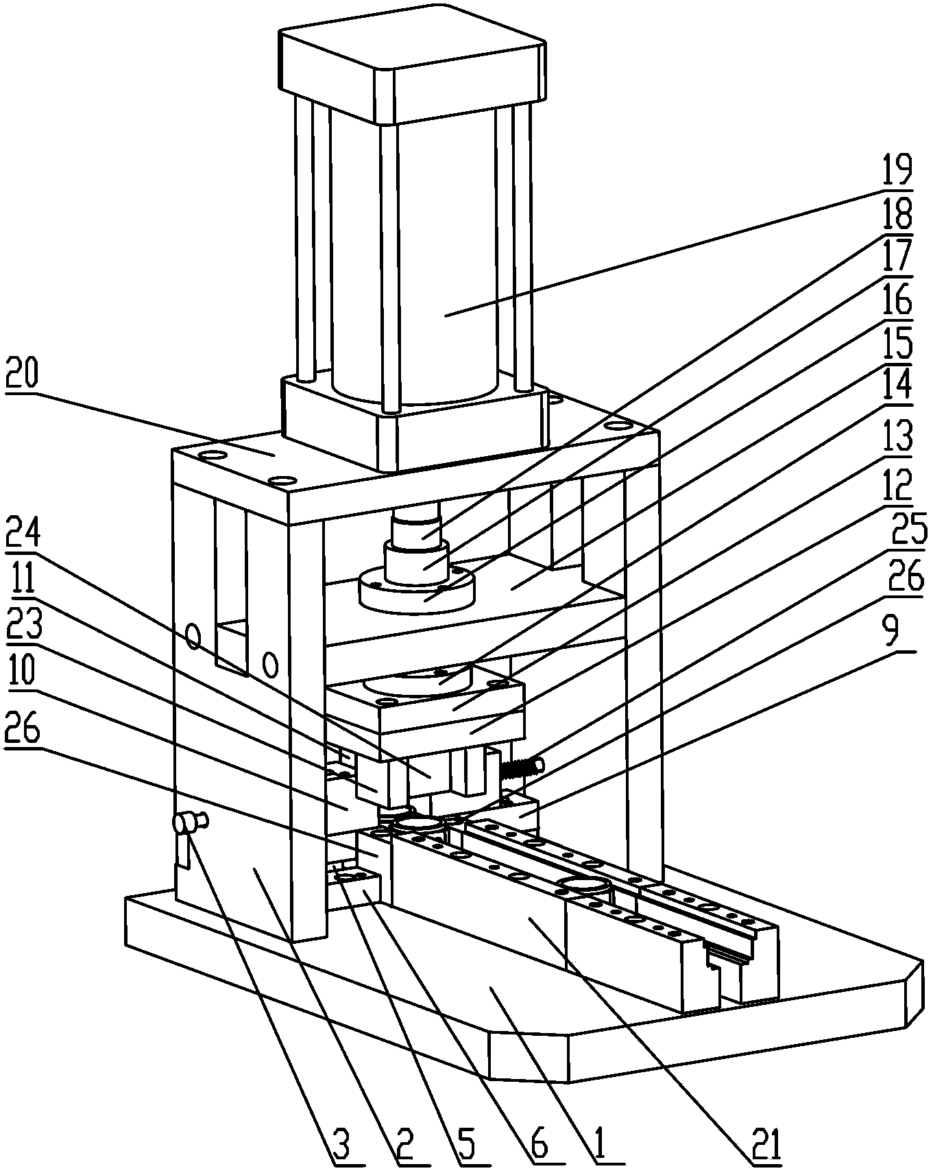 Semiautomatic reforming tool of casting piece