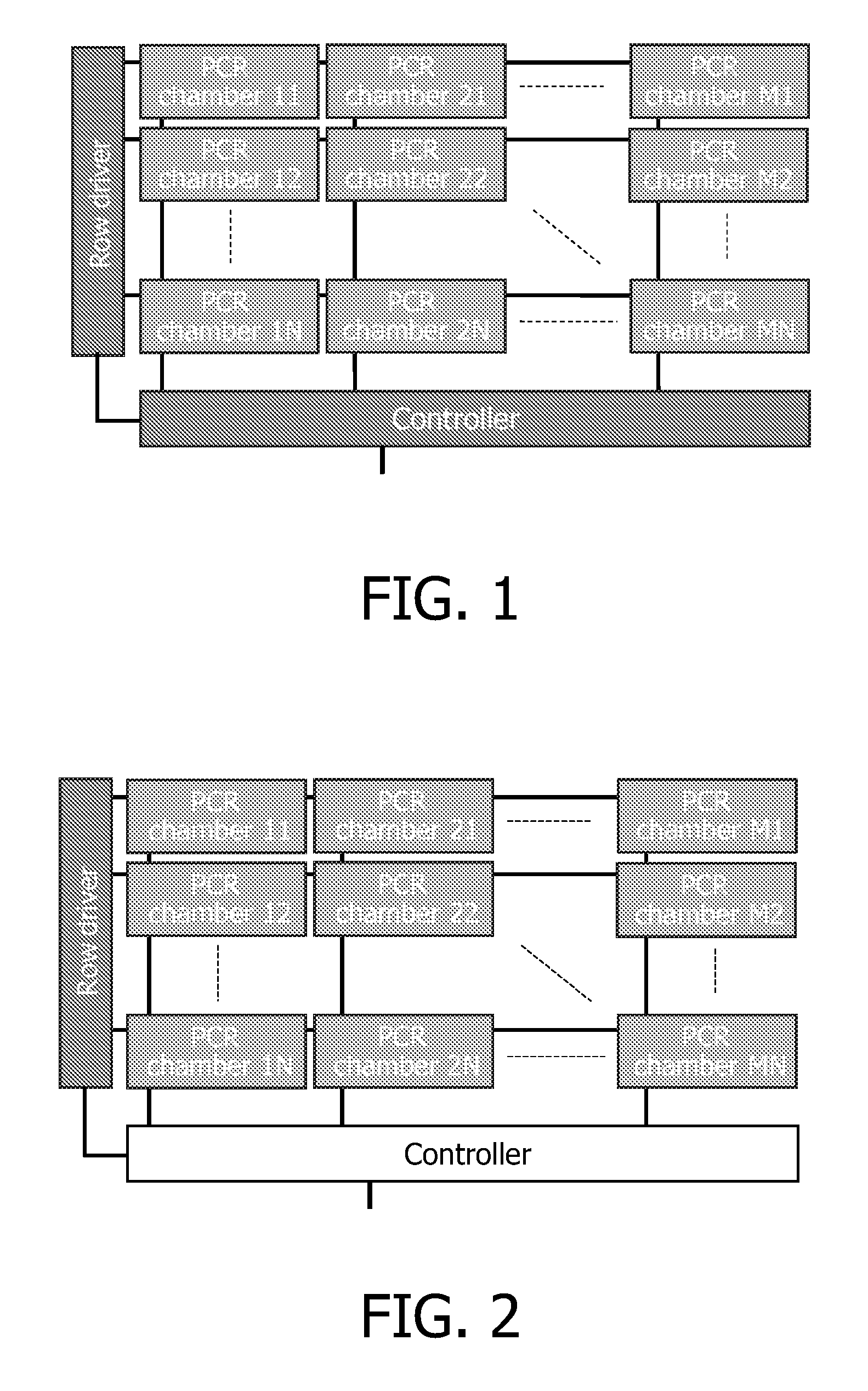 Integrated microfluidic device with reduced peak power consumption