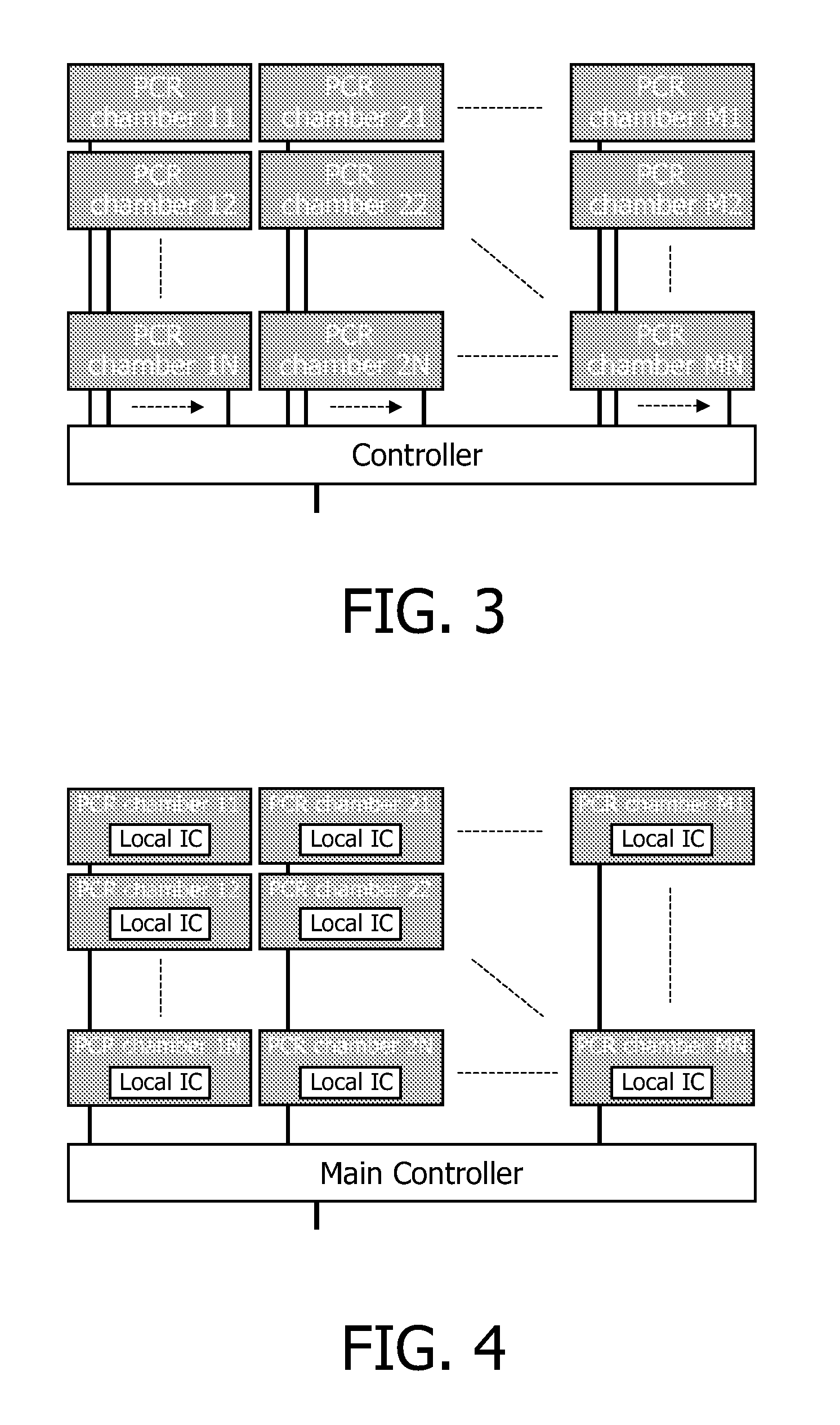 Integrated microfluidic device with reduced peak power consumption