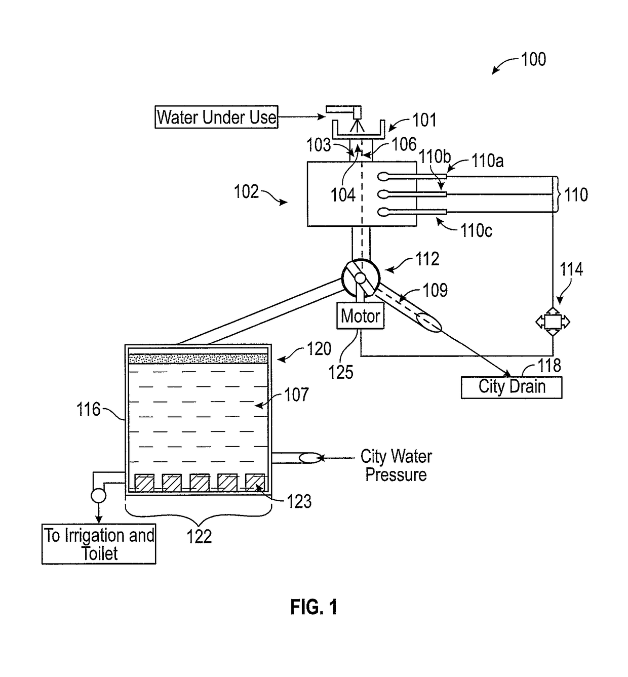 Water quality detection, separation and recycling system and method