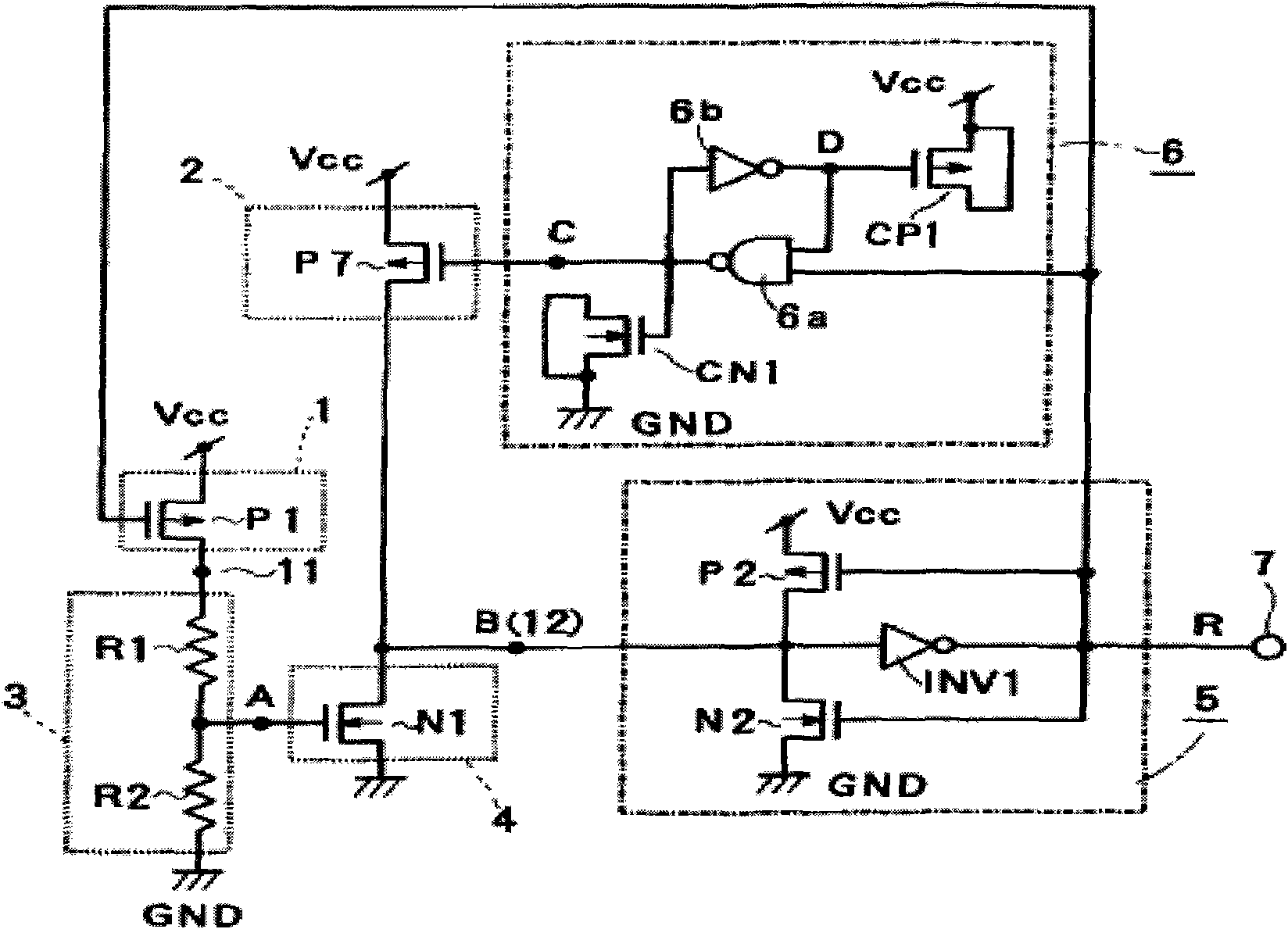 Chip power-on reset circuit and method thereof