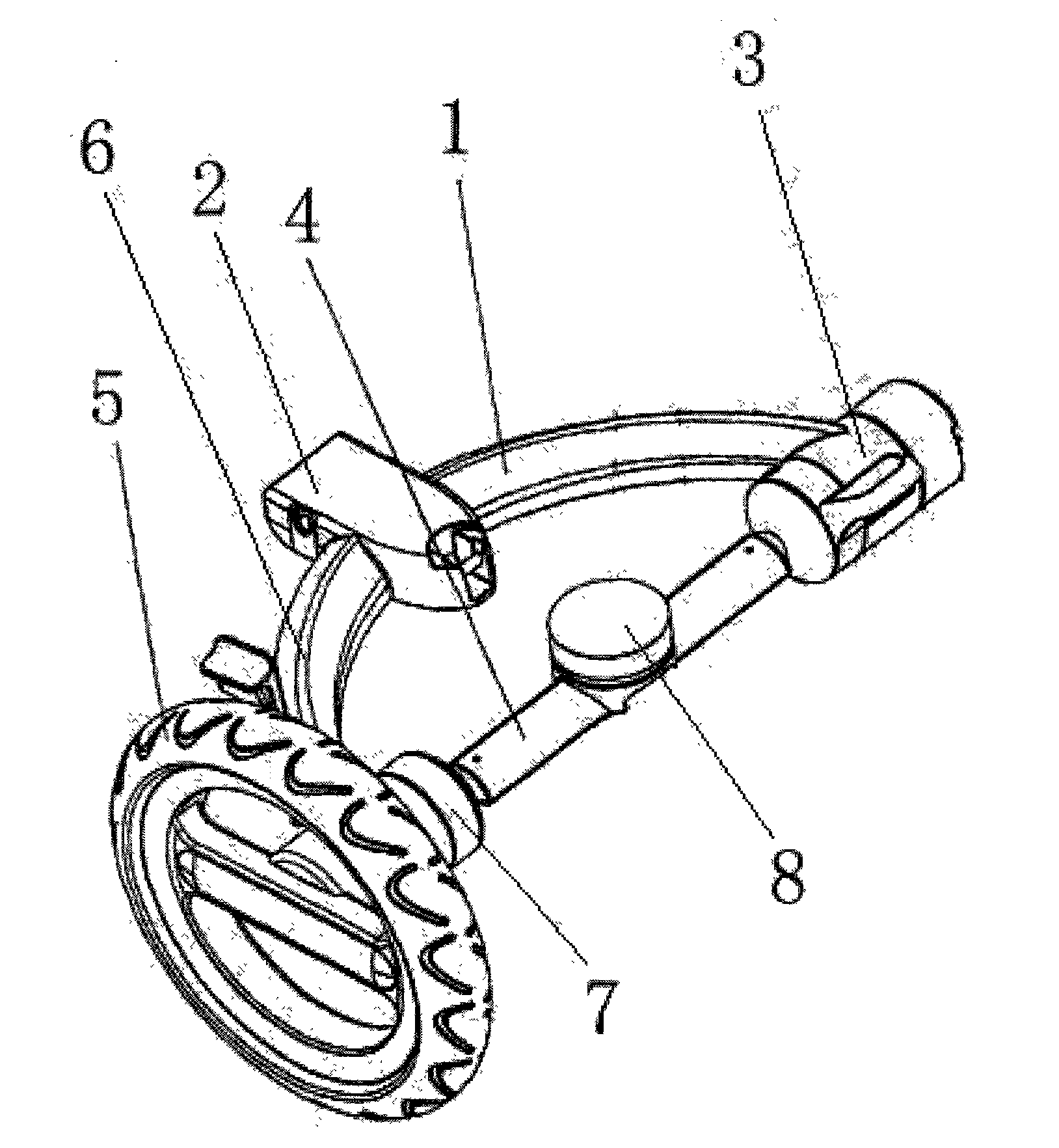 Rear wheel frame structure of child's vehicle