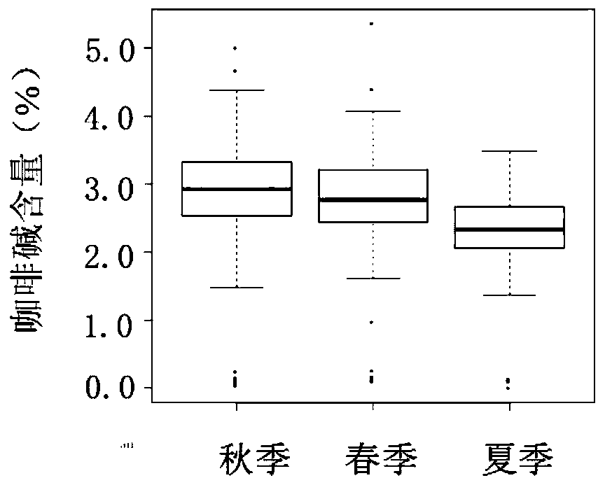 SNP molecular markers linked to tea tree caffeine content of and its application