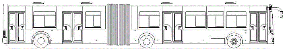 Four-axis single-hinge hinge type passenger car structure