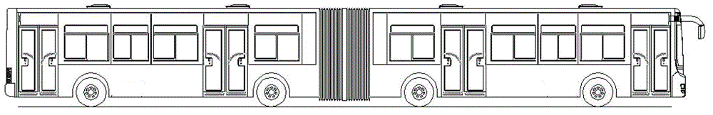 Four-axis single-hinge hinge type passenger car structure