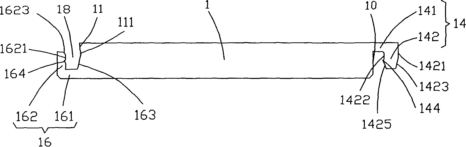 Lock structure of building decorative panel