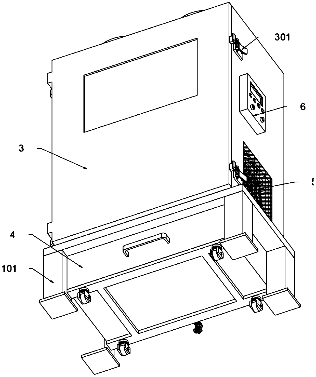 A drying cabinet for clinical medical equipment