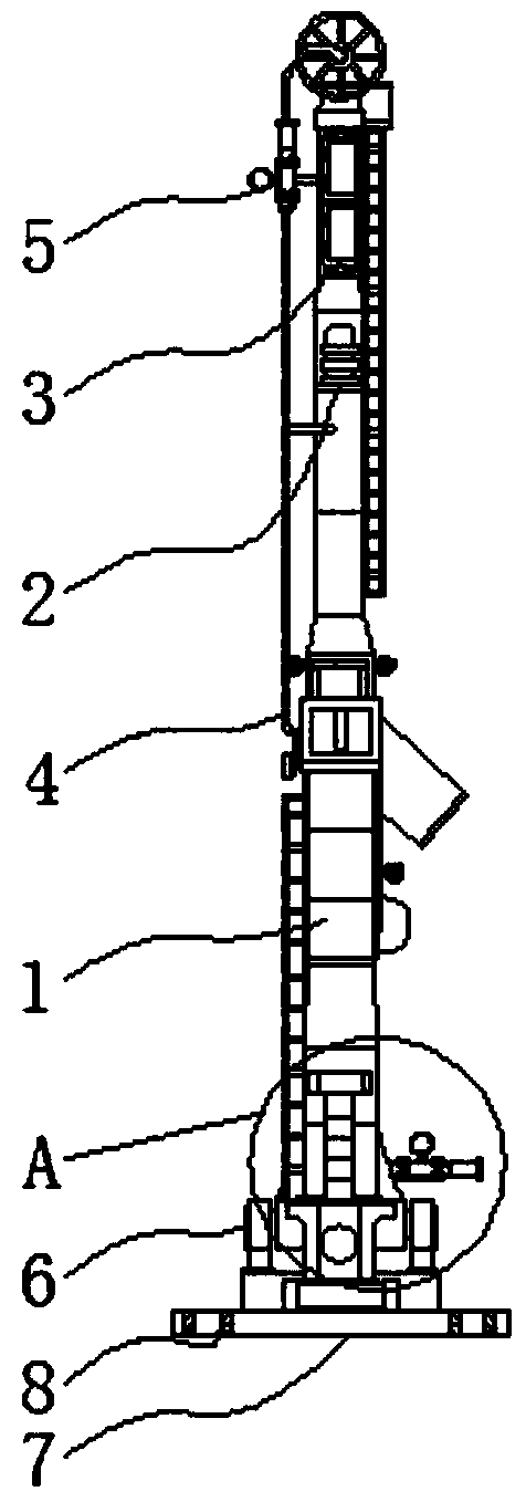 Oil transfer arm with anti-leakage function capable of rotating and adjusting direction