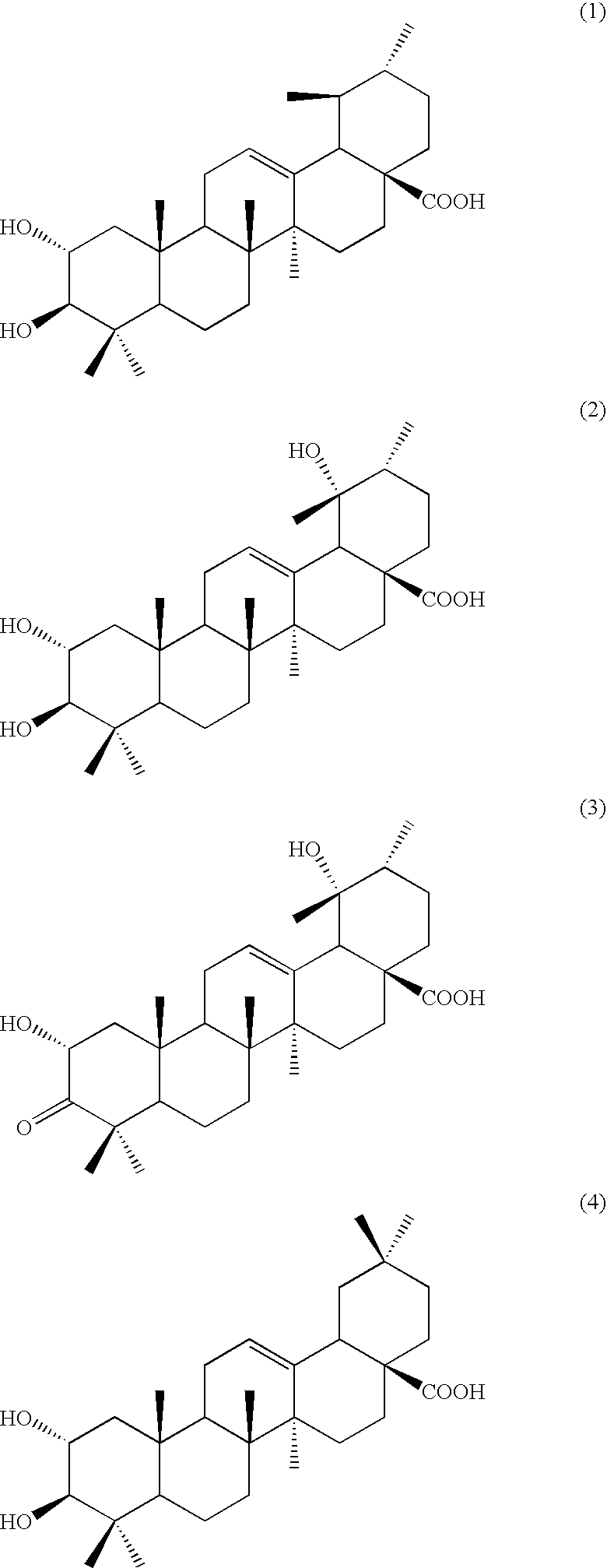 Method for producing triterpene composition