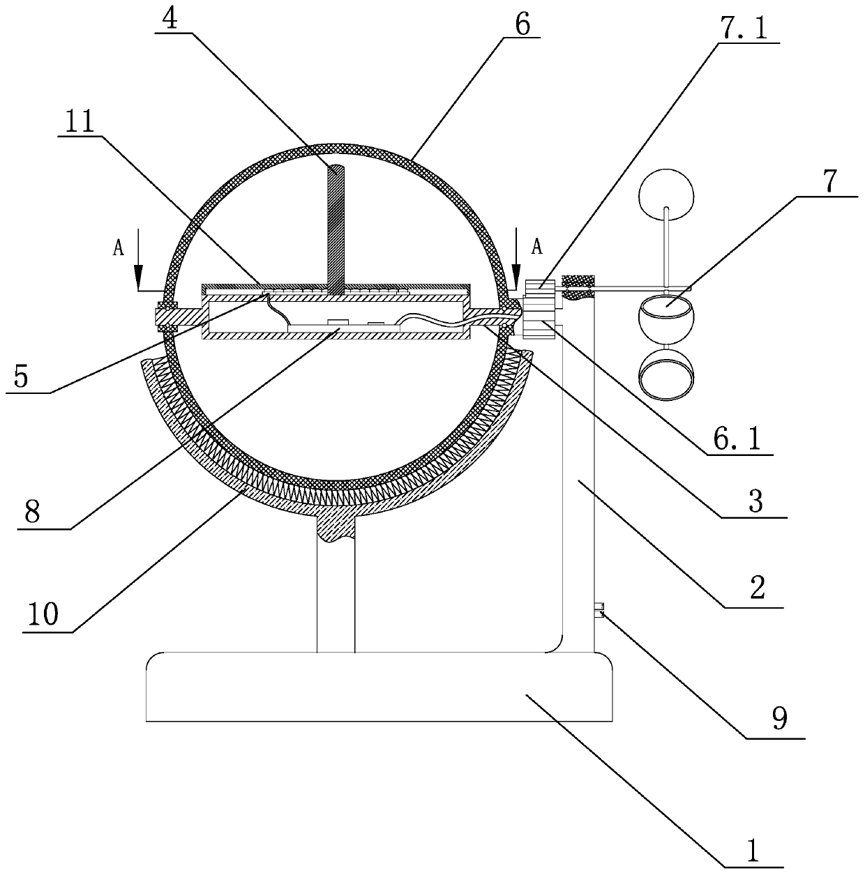 Solar azimuth measurement sensor