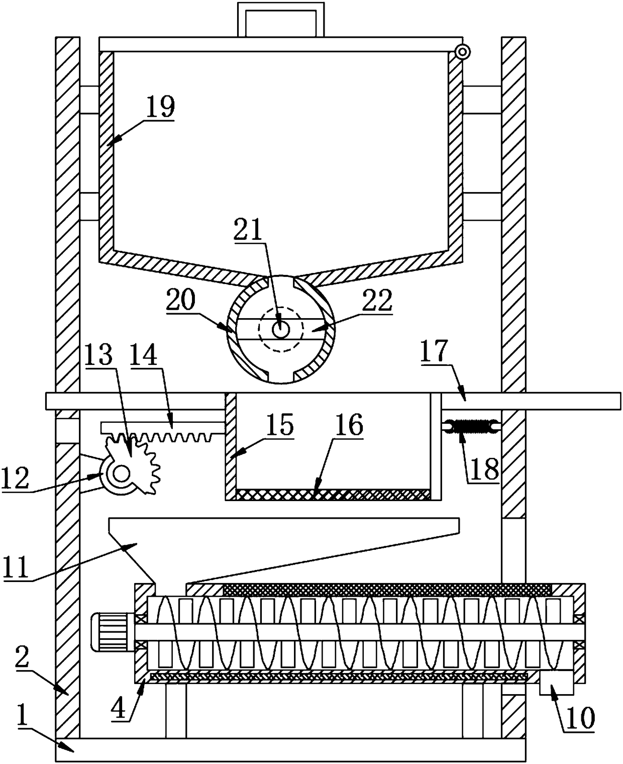 Feed automatic supply type feed drying device