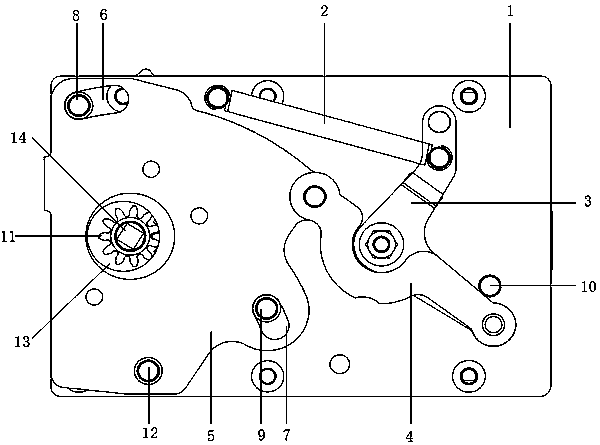 Stable electric door pump engaging and disengaging mechanism