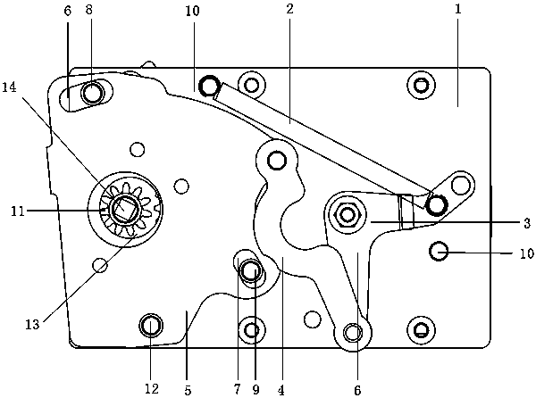 Stable electric door pump engaging and disengaging mechanism