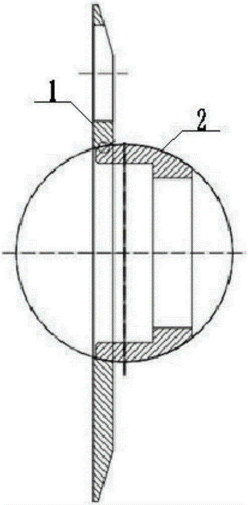 Small-area contact chuck ball hinge friction pair structure