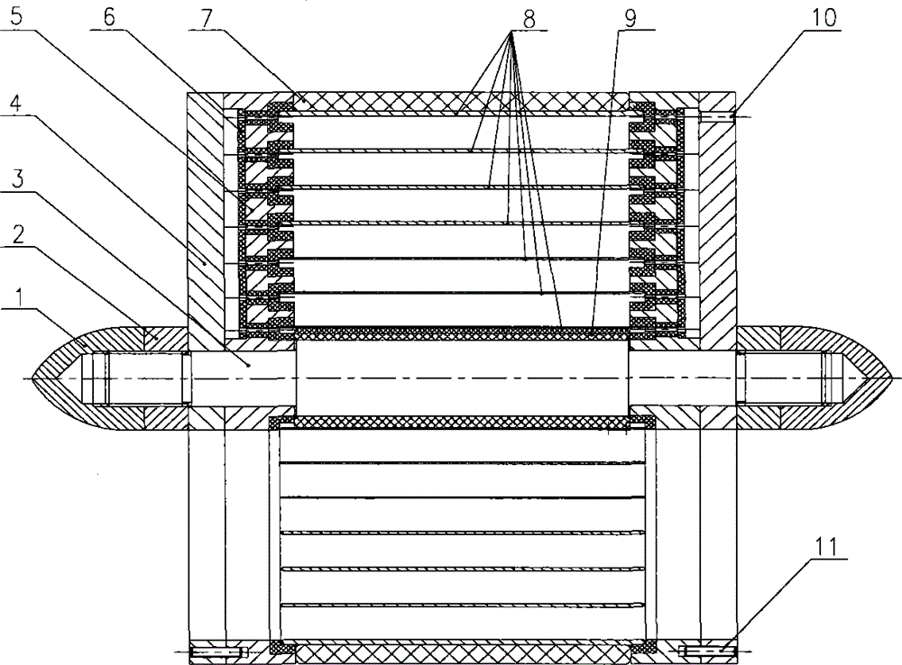 Electrode cylinder support structure for large-diameter capacitive liquid hydrogen density sensor