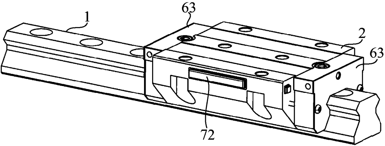 Linear guidance system and linear guidance device as well as control device and control method of linear guidance system and linear guidance device