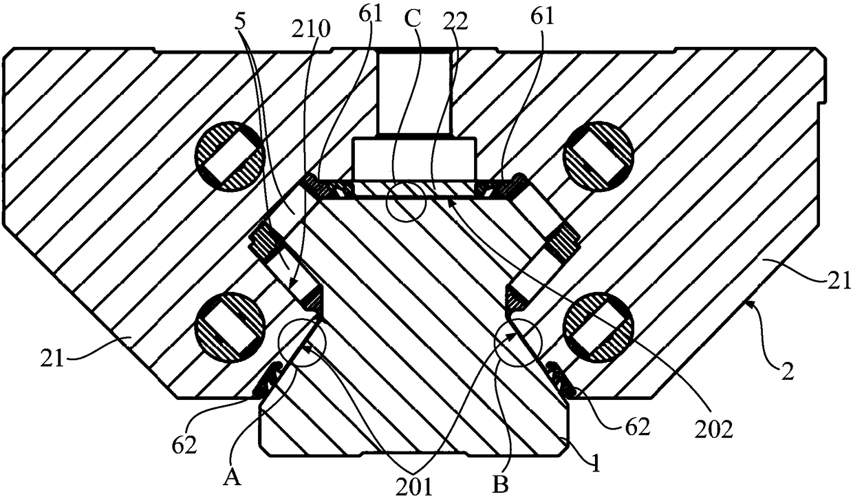 Linear guidance system and linear guidance device as well as control device and control method of linear guidance system and linear guidance device