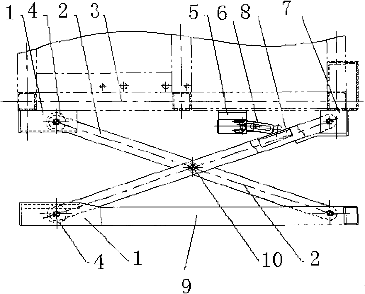 Lower limit anti-collision device of special elevator of stepped fan drum