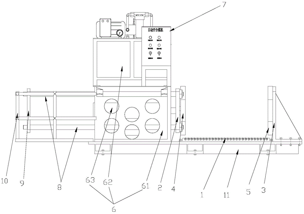 Automatic mold opening/clamping machine