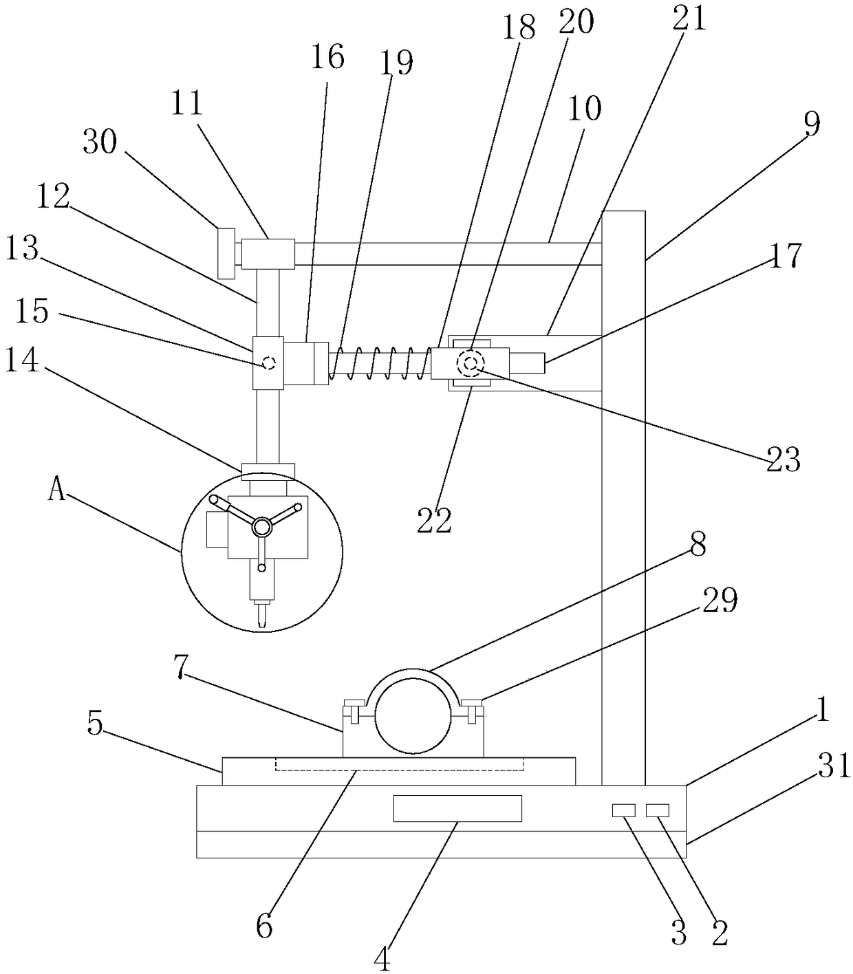 Orthopedic perforating device capable of precisely positioning