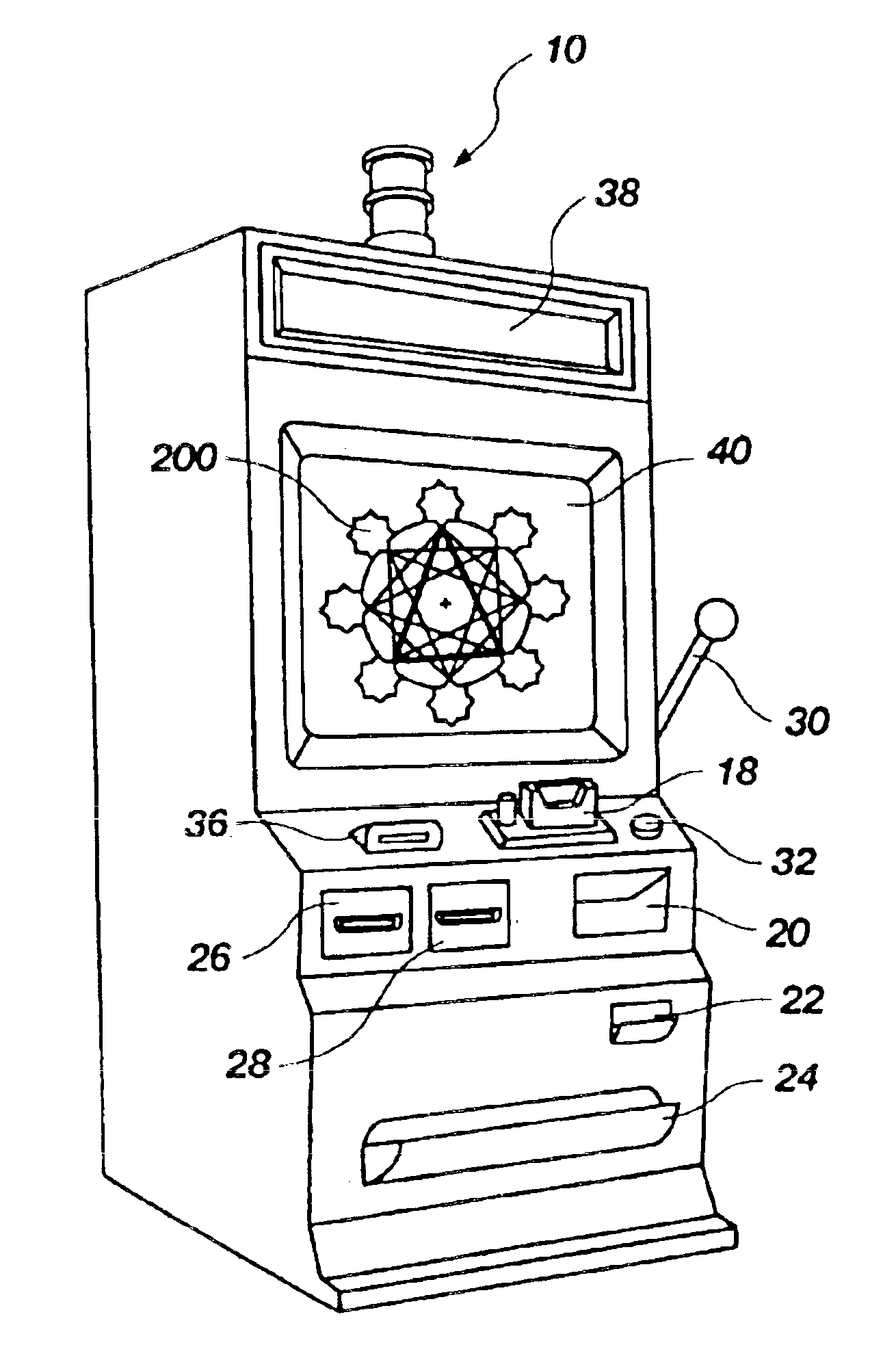 Method and apparatus for gaming using symbols movable in the plane of a display