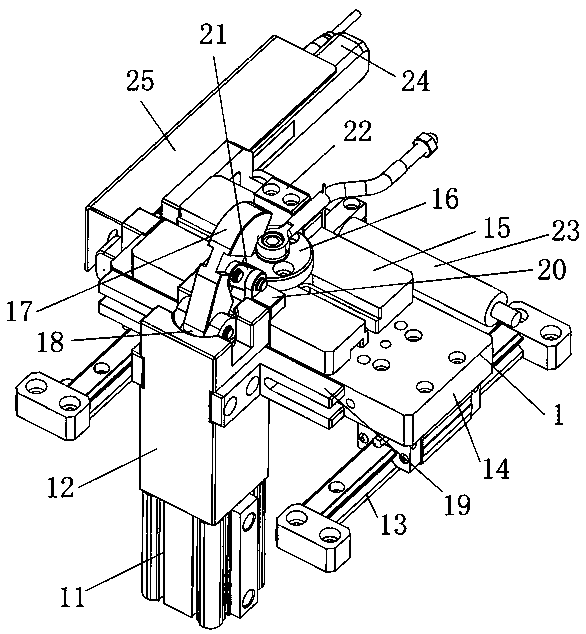 Crankshaft connecting rod positioning and pressing structure in electric actuator pull rod adjusting structure