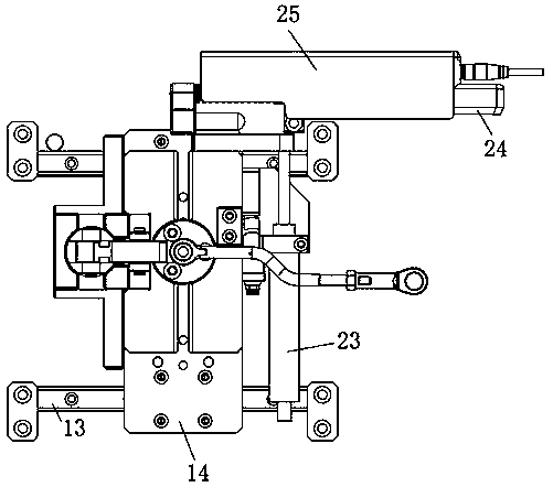 Crankshaft connecting rod positioning and pressing structure in electric actuator pull rod adjusting structure