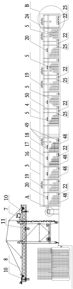 Novel shore container transfer method and transfer system