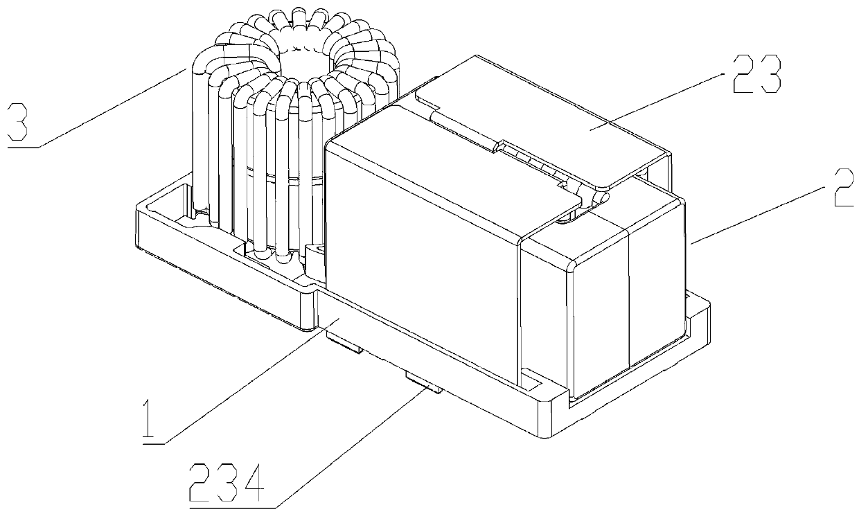 Integrated structure of magnetic element