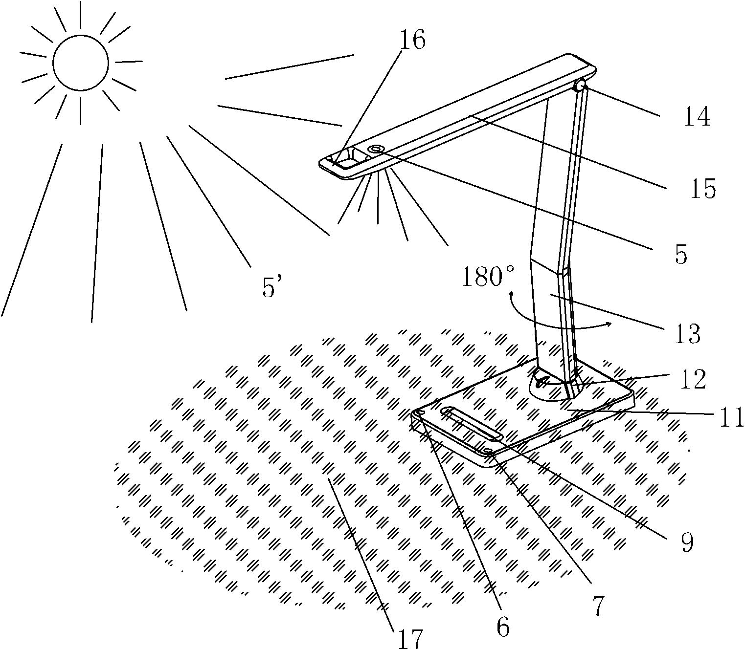 Dimming desk lamp and automatic dimming method thereof