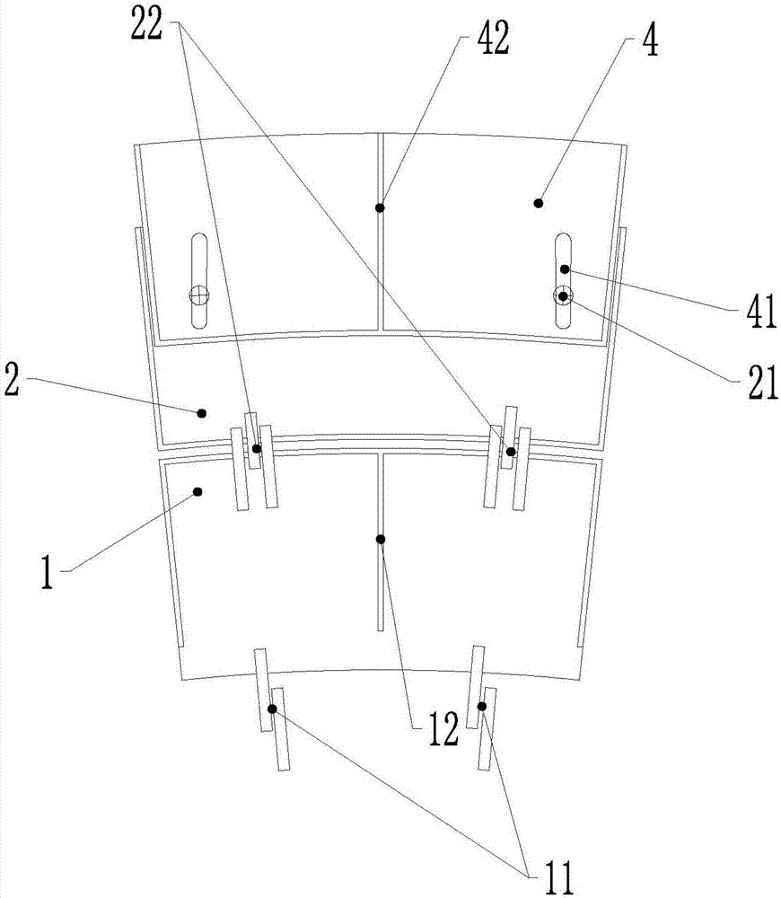 Tunnel secondary lining width adjustable concrete end mold and adjusting method thereof