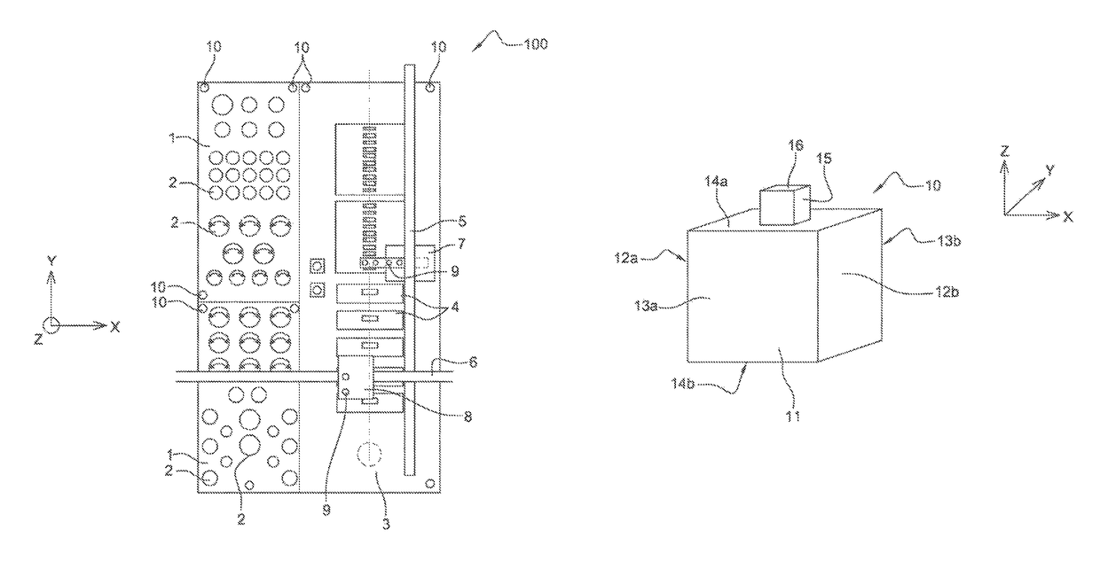 Method for determining the position of a fixed cartography token including deducing coordinate points of the cartography token with respect to movement of a needle