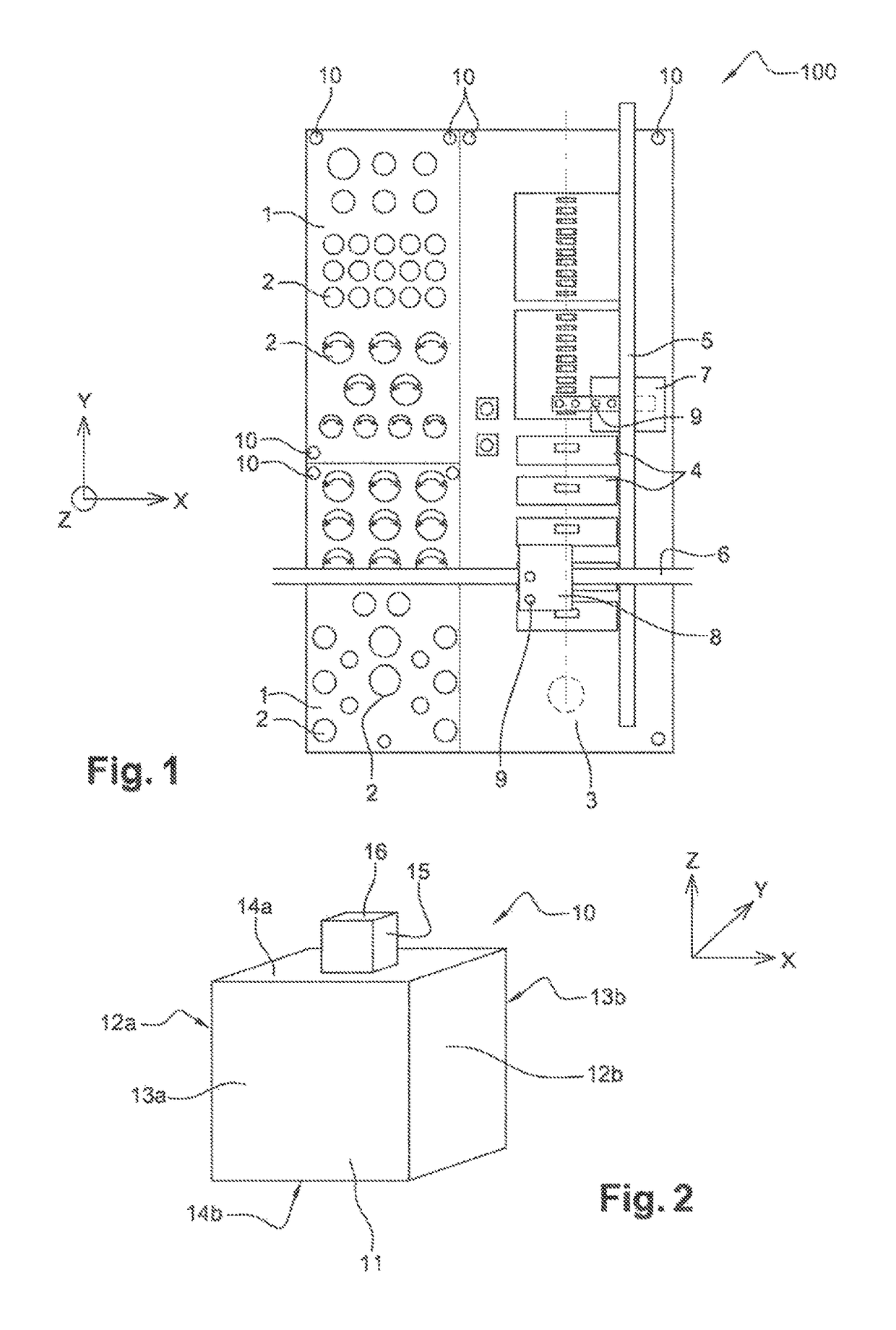 Method for determining the position of a fixed cartography token including deducing coordinate points of the cartography token with respect to movement of a needle