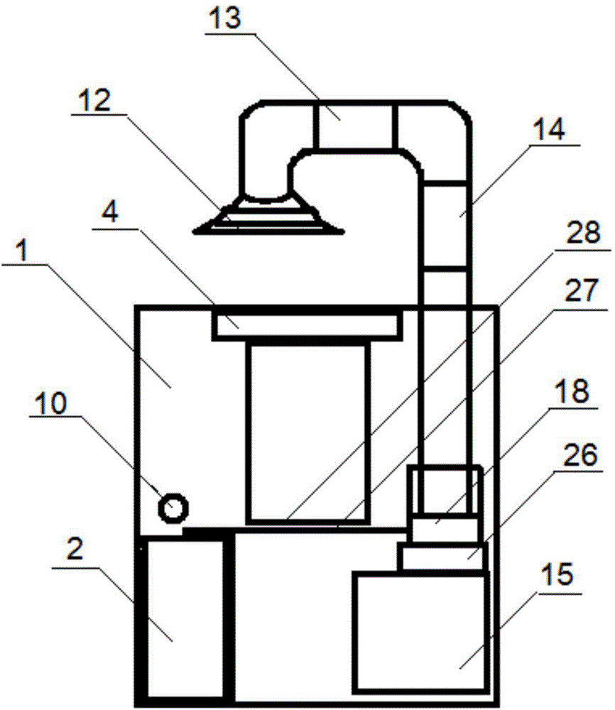 Firewood stove cabinet