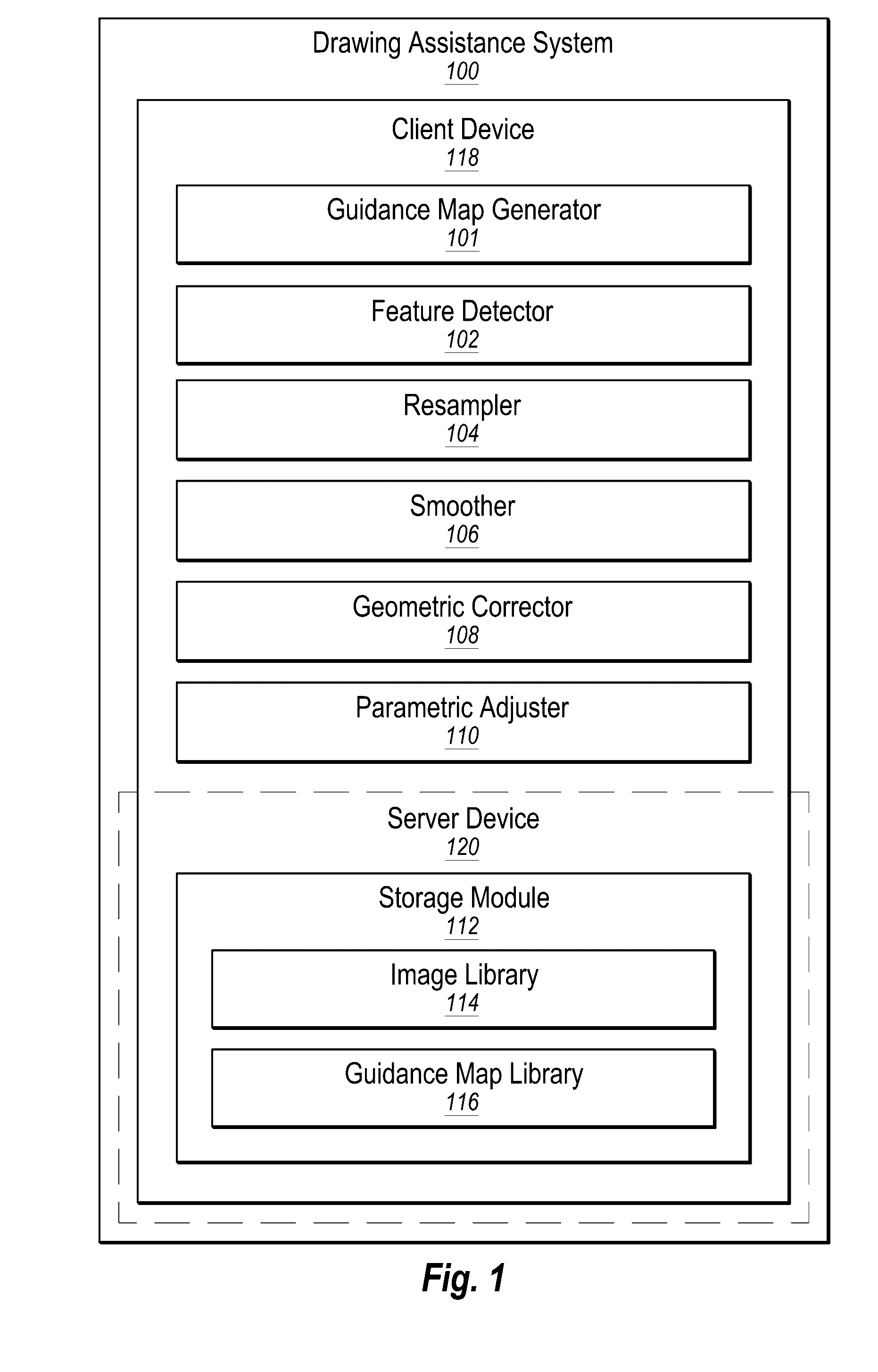 Providing drawing assistance using feature detection and semantic labeling