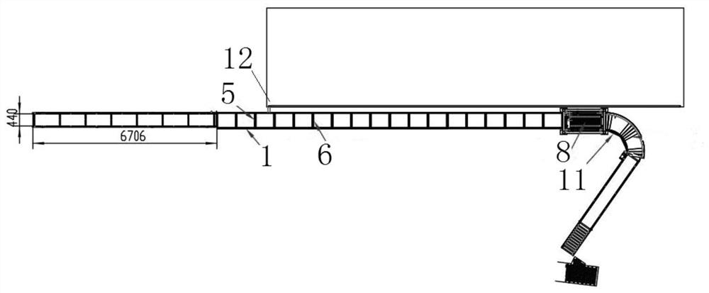 Bridge type material conveying line