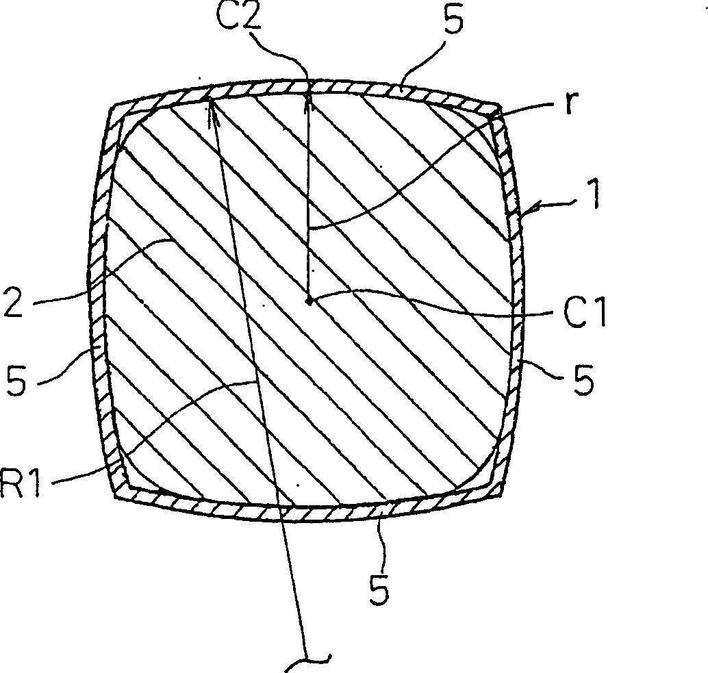 Square battery