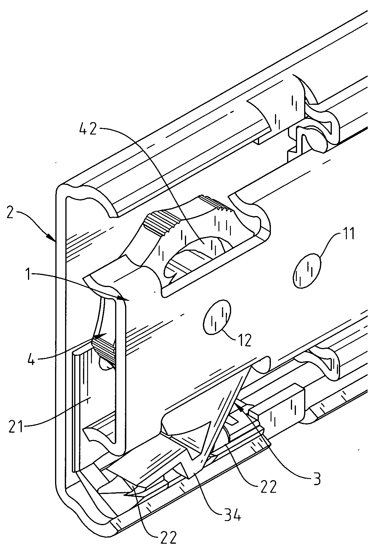 Structure of pull adjustable catch for drawer slide