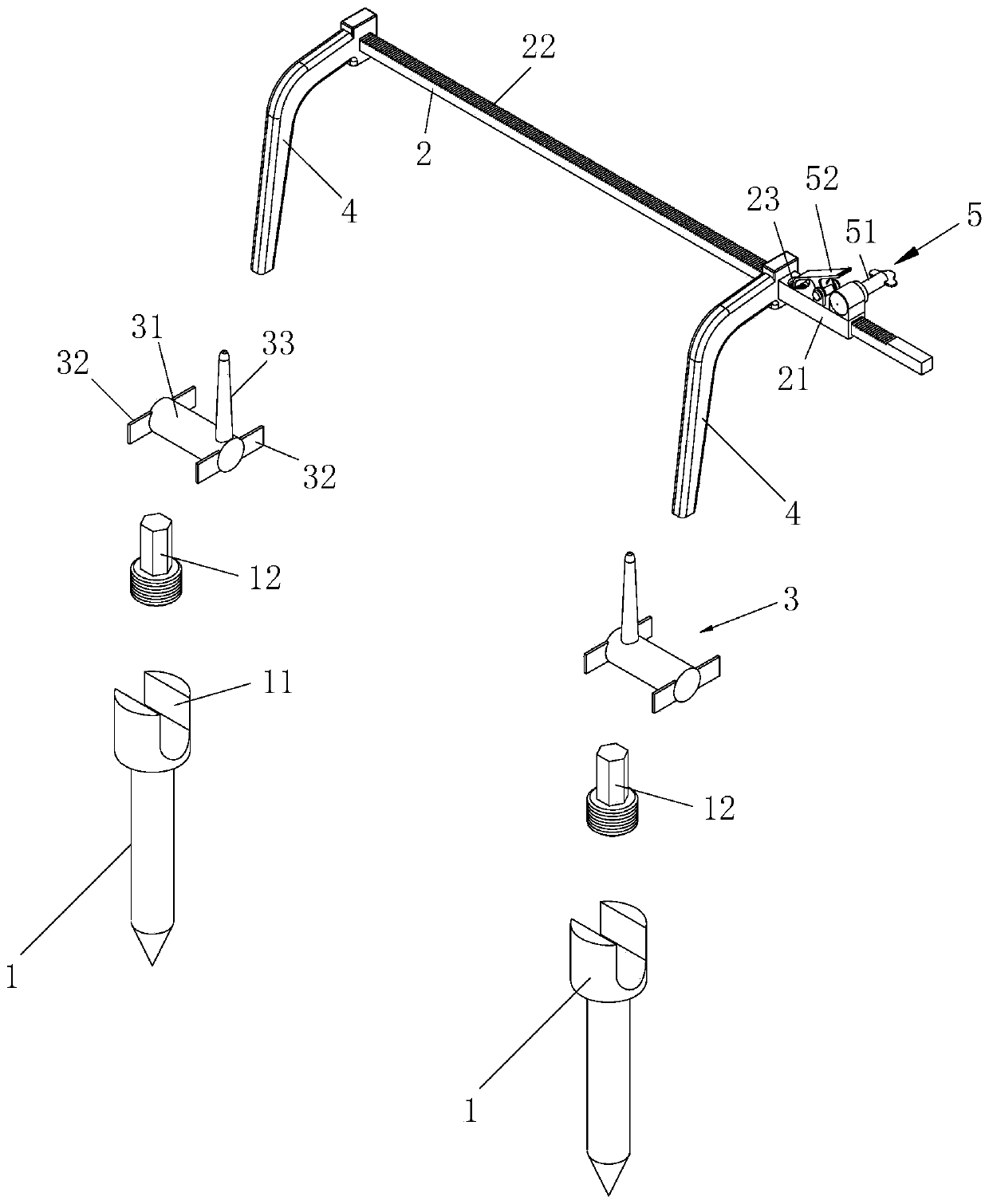 A distractor for intervertebral implant implantation