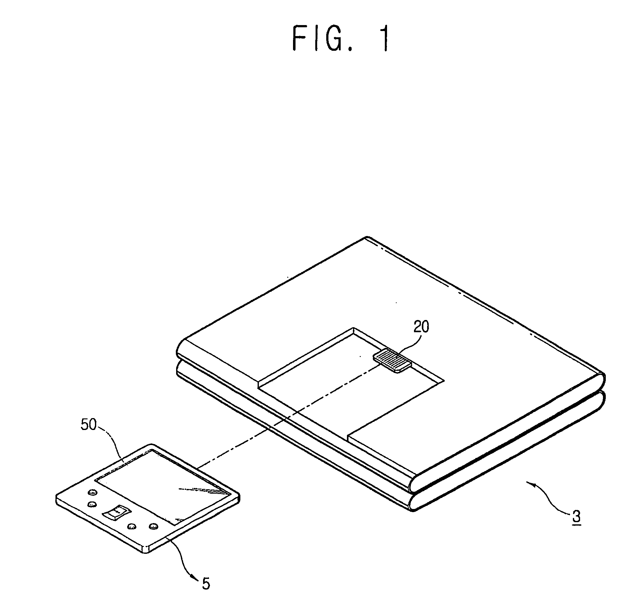 Method of controlling power to an auxiliary system comprising a display part and a wireless sending/receiving part connected to a portable computer through a mounting part