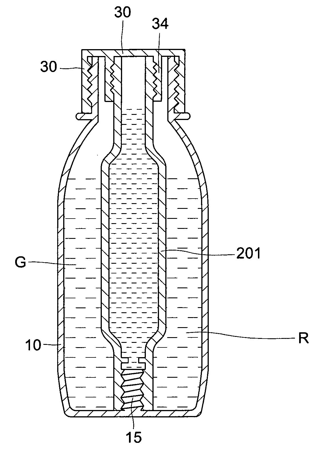Container structure for contain different beverages