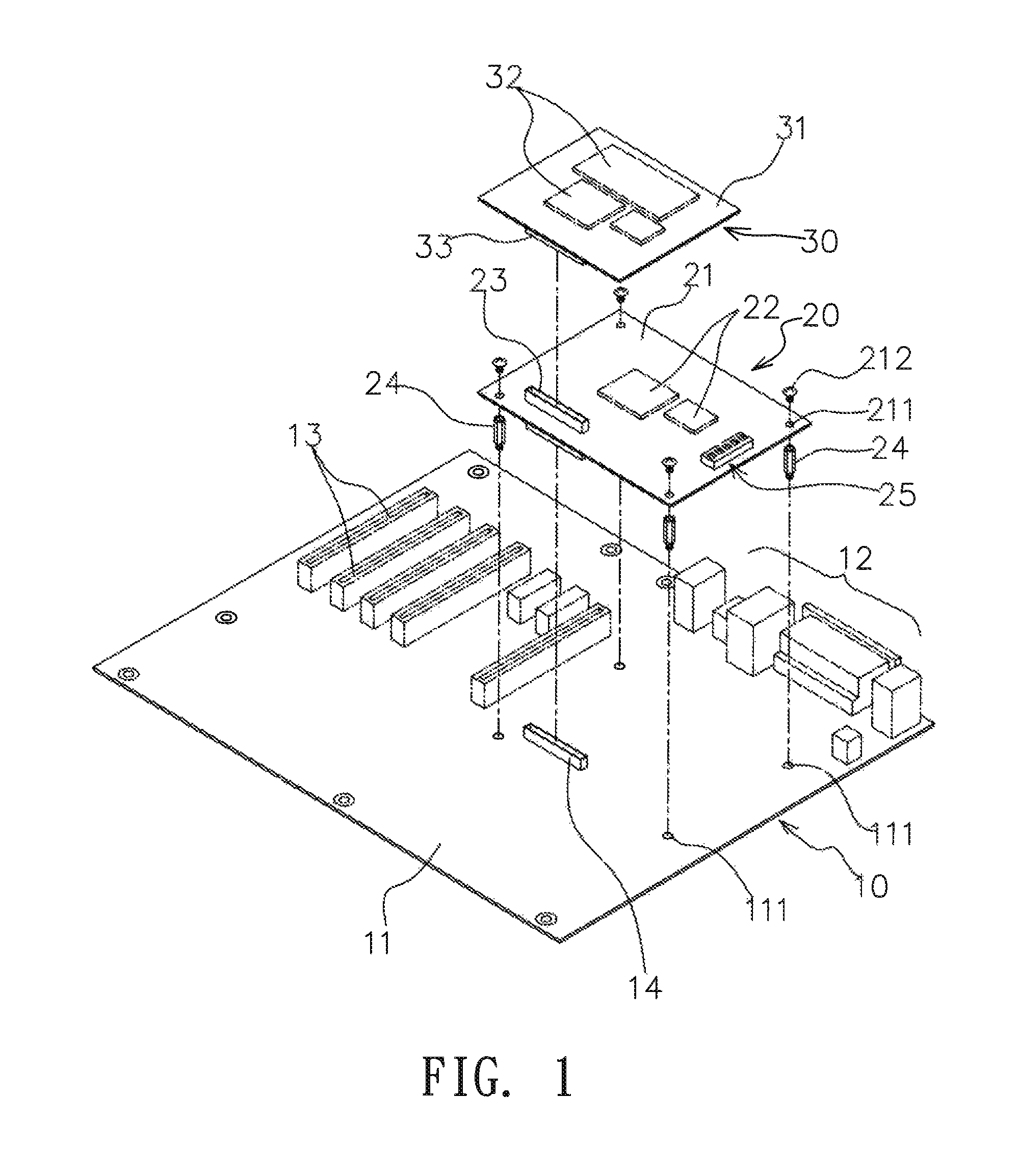 Computer-on-module debug card assembly and a control system thereof