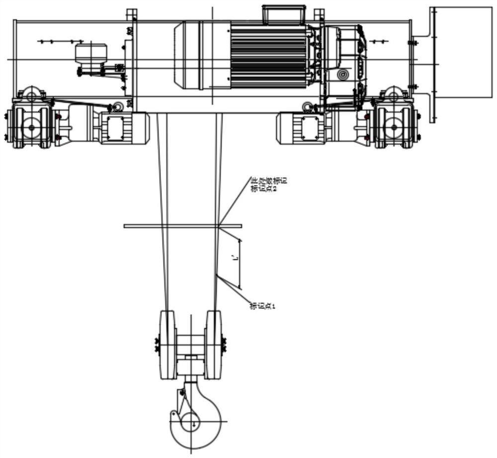 Method for measuring braking glide quantity of electric hoist