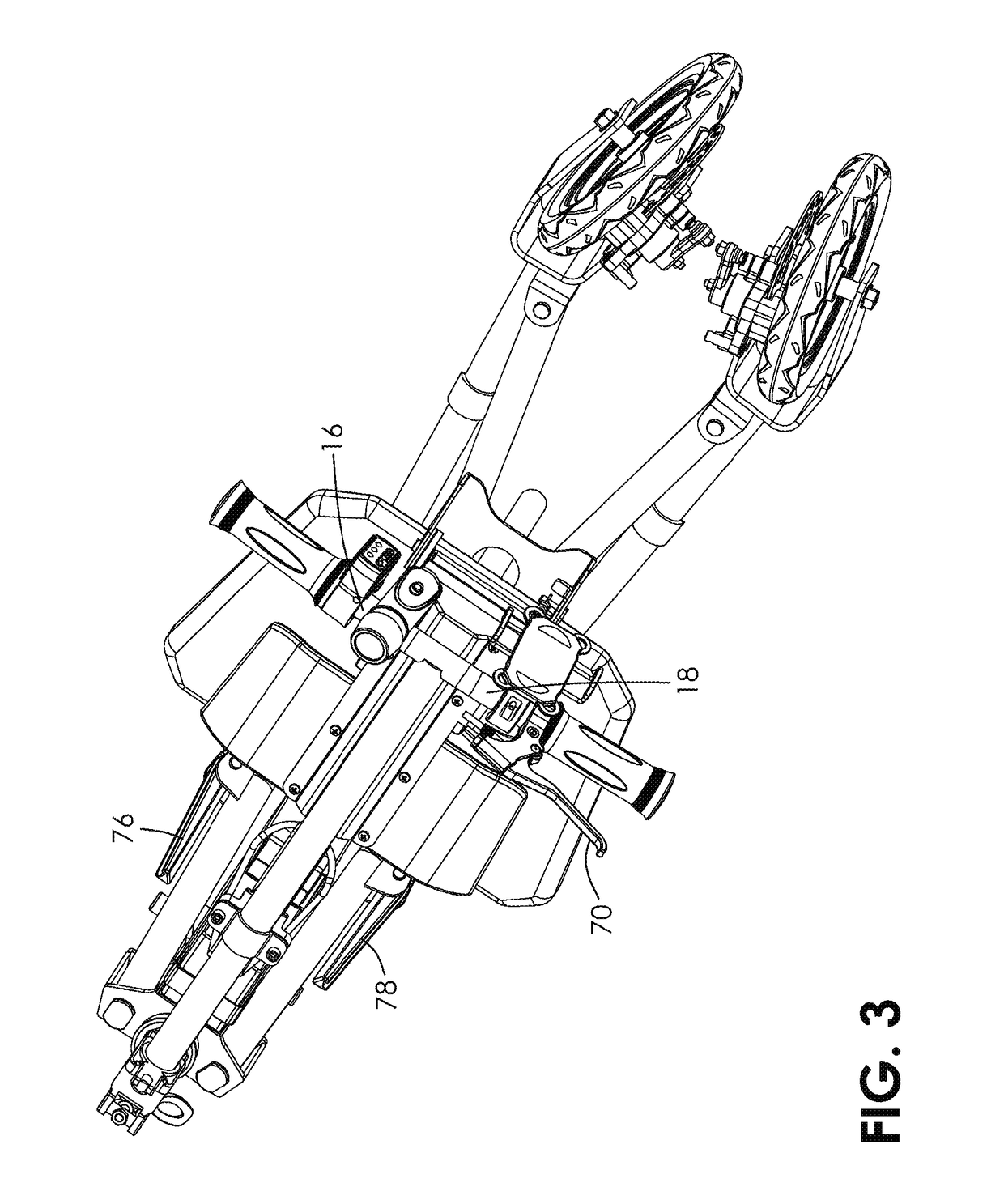 Motorized collapsible scooter for use as an assistive mobility device