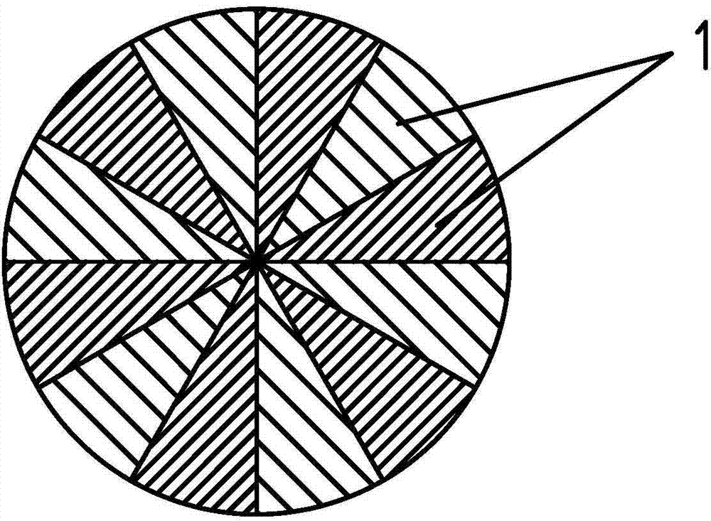 85-facet diamond with internal twelve-arrow structure