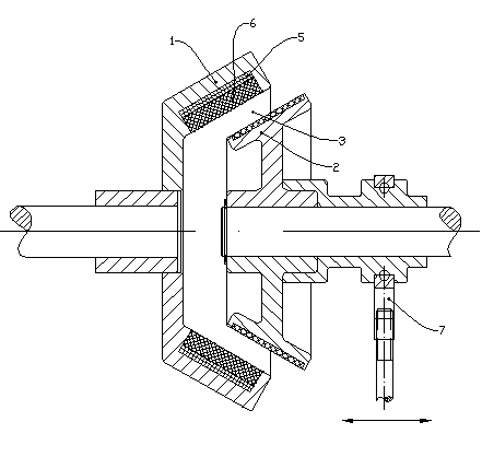 Permanent magnet coupling mechanism between shafts